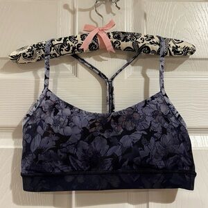 Lululemon Floral Purple Sports Bra - Size 8